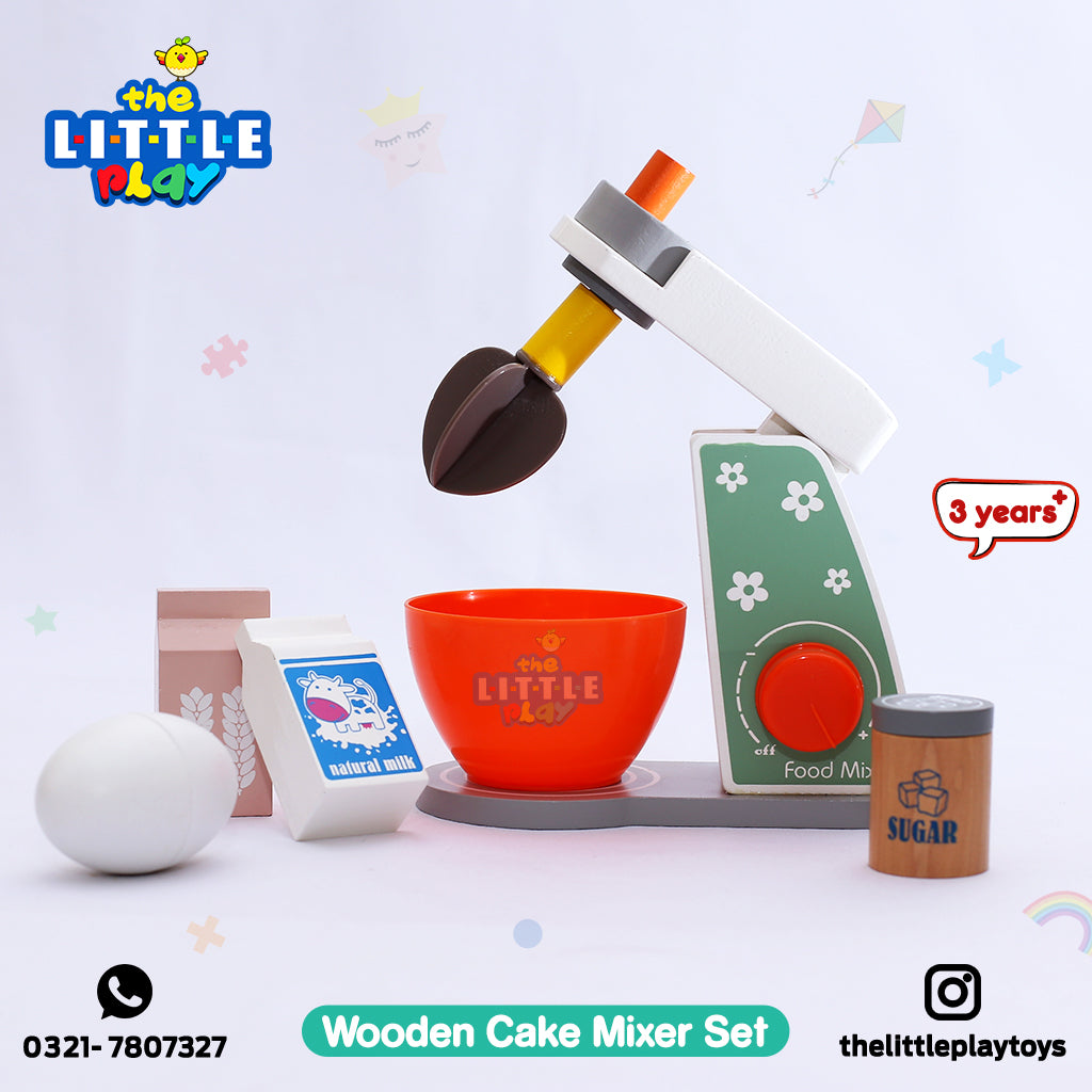 Wooden Cake Mixer Set