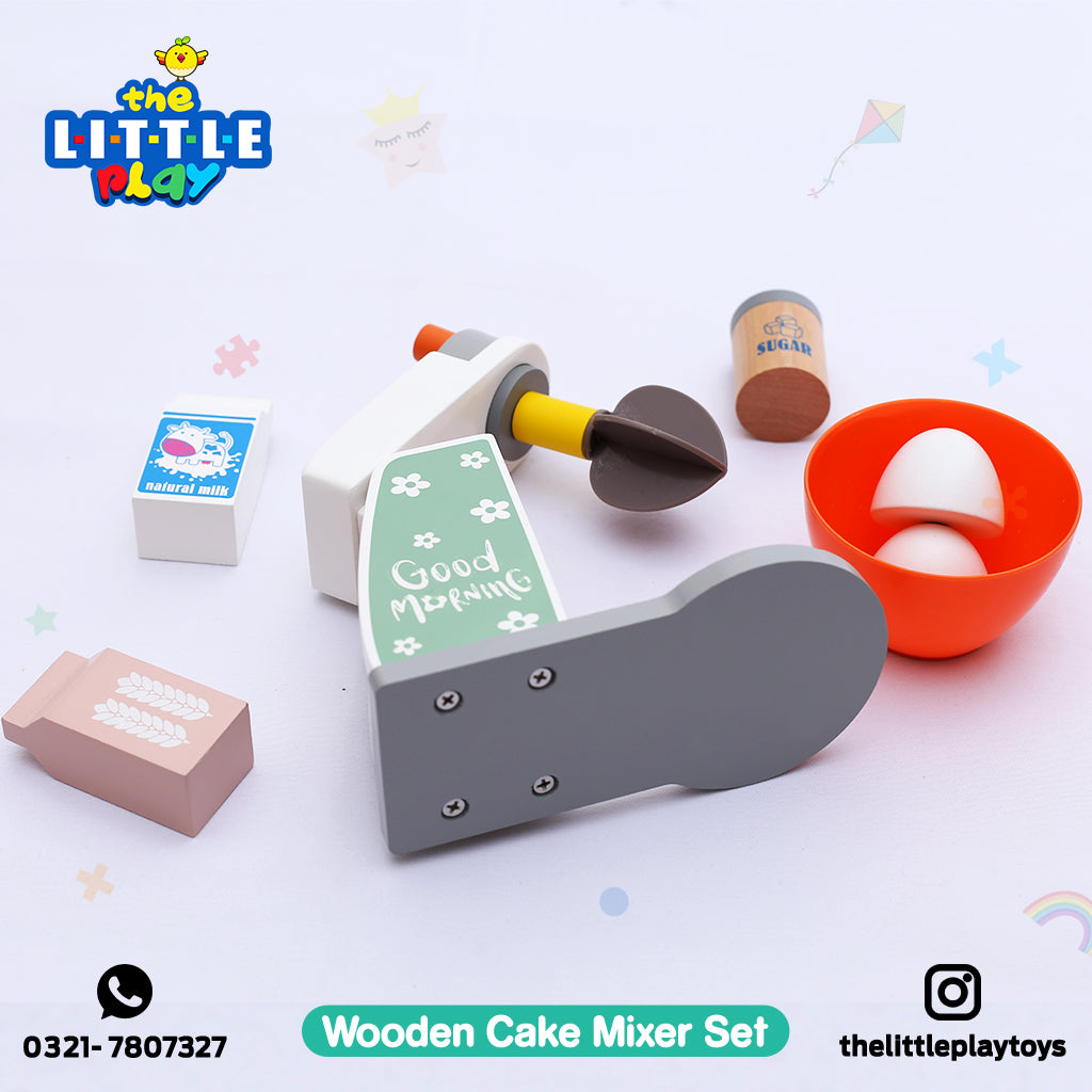 Wooden Cake Mixer Set