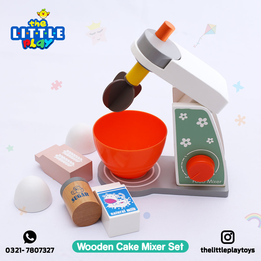 Wooden Cake Mixer Set