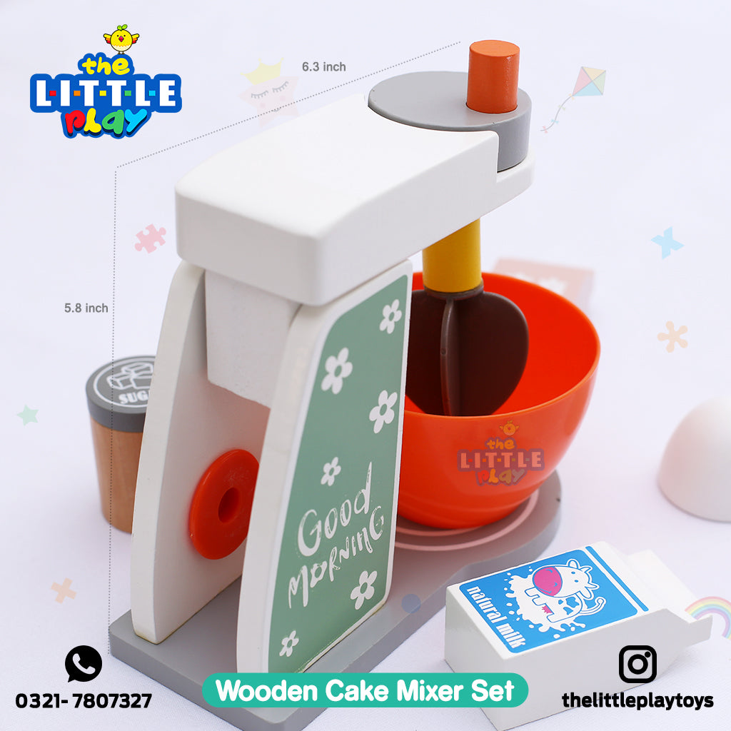 Wooden Cake Mixer Set