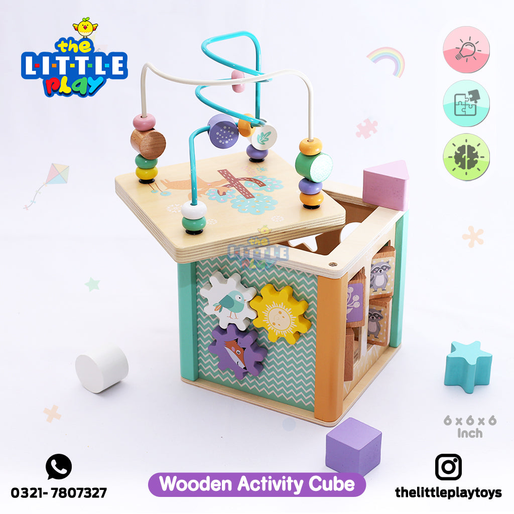 Wooden Activity Cube