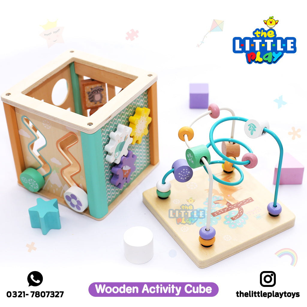 Wooden Activity Cube