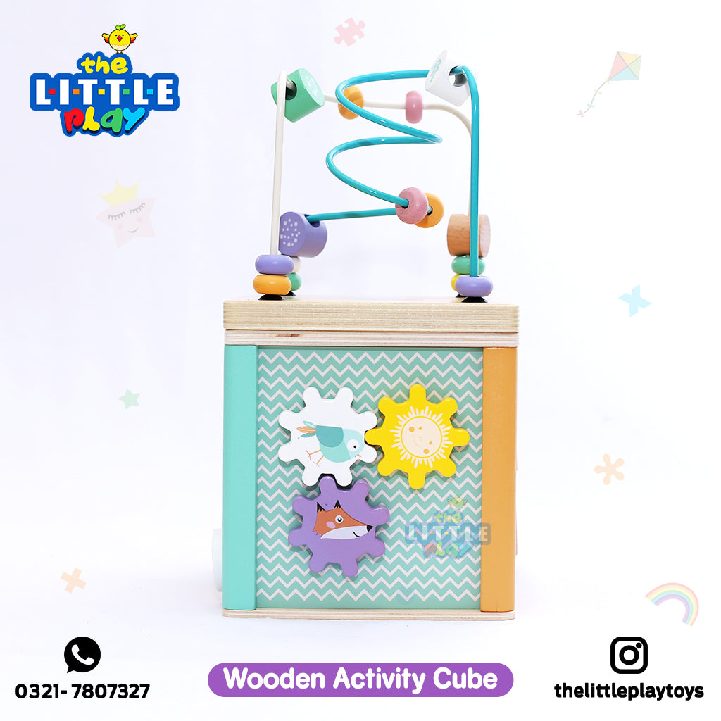 Wooden Activity Cube