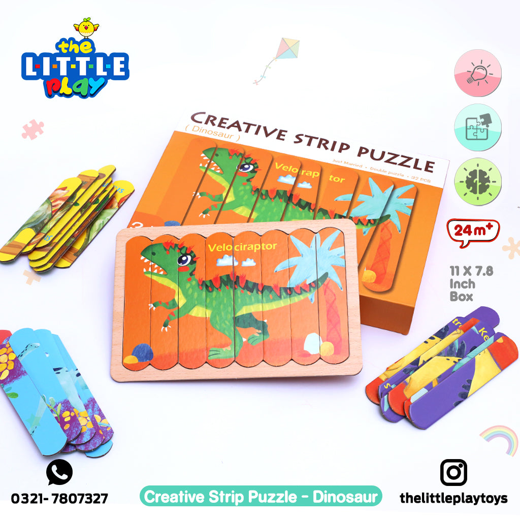 Creative Strip Puzzle - Dinosaur